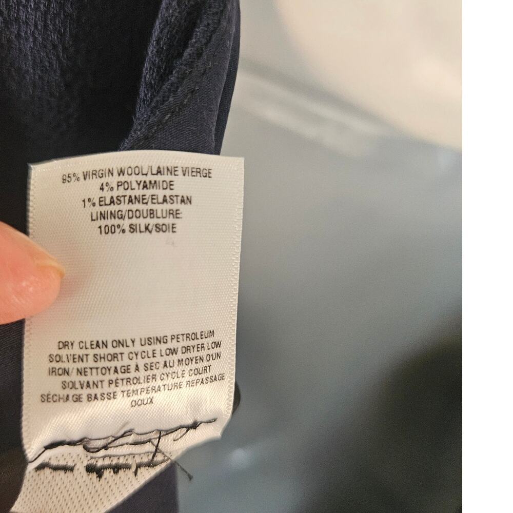 Oscar De La Renta Two Tone Dress Navy Black Fall 2020 Collection Draped Sz 10 - Picture 11 of 11